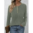 thumbnail image 3 of PRETTYGARDEN Women's Long Sleeve Henley Shirts Fall Casual Ribbed Tunic Tops Lightweight Sweaters Fashion Clothing, 3 of 8