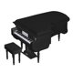 thumbnail image 1 of Modelo 1:12 1/12, Simulación, Ensamblaje, Modelado de Caja de Música, Modelo de Piano de Cola Negro, 1 of 4