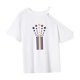 thumbnail image 4 of Camiseta para mujer Verano Streetwear Ropa Simple Clásico Moda Cuello Redondo Tee SG, 4 of 7