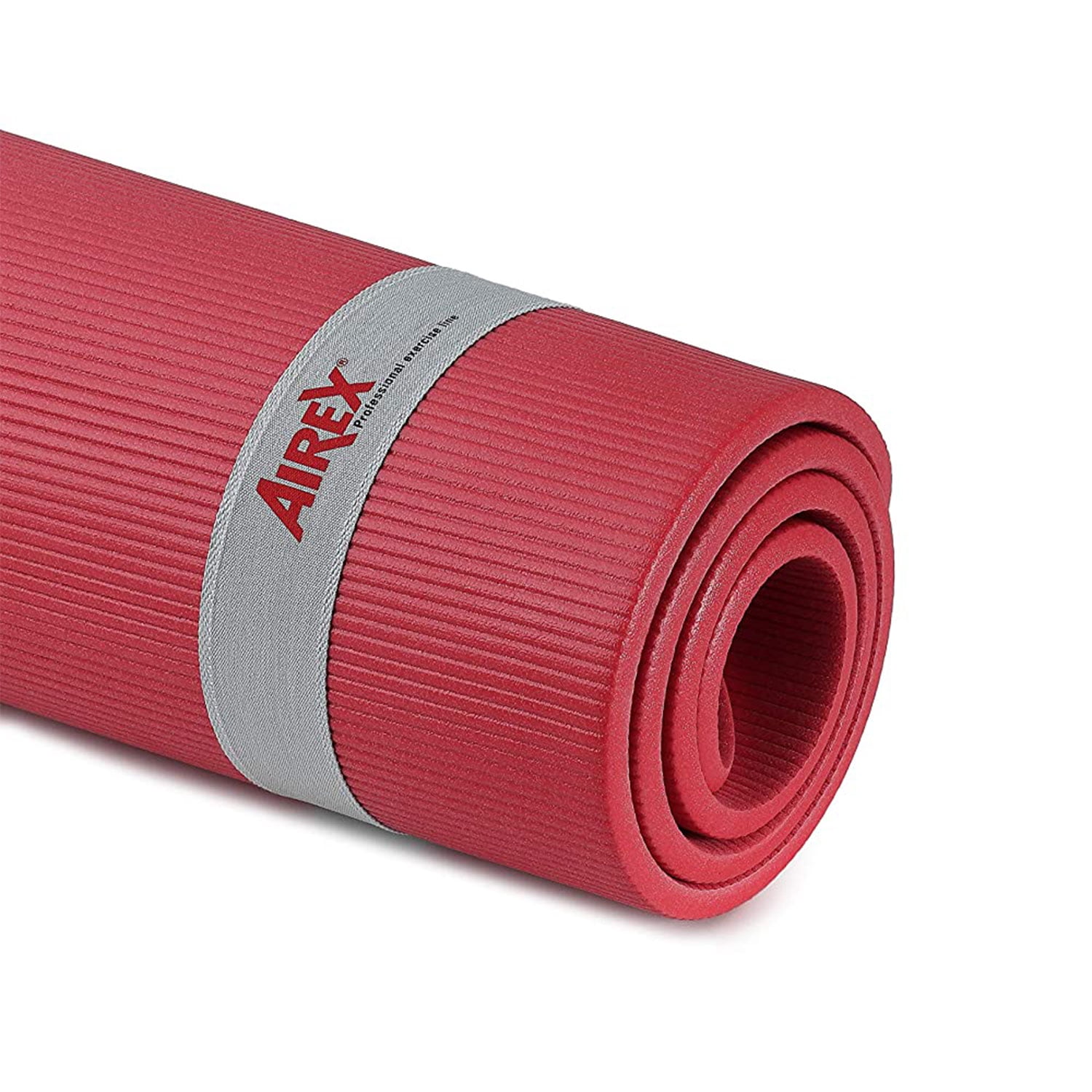 AIREX Coronella 185 Workout Exercise Foam Floor Yoga Mat Pad for Gym, Red
