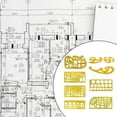 thumbnail image 3 of yuksok template drawing measuring tool ruler stencil 9 Pieces, 3 of 9