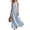Light Blue, variant on Dvprdro Mandarin Collar Sleeveless Button Front Side Slit Maxi Dress for Women Loose Fit A Line Summer Daily Solid