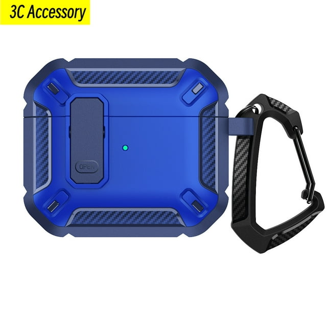 Case for Airpods Pro 2nd Generation Case 2022 Airpod pro 2 case Secure Lock Clip Shockproof Protective Cover for AirPods Pro 2 blue For AirPods Pro 2nd