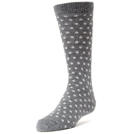 MeMoi Polka Dot Dress Socks | Boys Dress Socks by MeMoi 9-11. / Charcoal MK 128