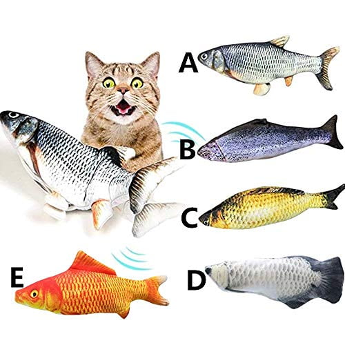 Varwaneo Cat Toy Flopping Fish Cat Toy With Realistic Tail Wagging Interactive Plush With Usb Rechargeable Battery Chew Claw And Bite Safe Pillow For Kittens Plush Cotton Doll A Walmart Com