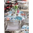 thumbnail image 5 of Outdoor Tablecloth with Umbrella Hole for Patio/Picnic/Party/Camping, Summer Gnomes Nautical Waterproof Table Cloth Round Cover Washable, Blue Coastal Vintage Wooden (Dia 60"), 5 of 8