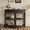 Espresso, variant on Euroco Half Moon Console Table with 1-Drawer, 3 Tier Entryway Table with Open Storage Shelves,Fluted Sofa Table for Living Room, Hallway, Foyer,Espresso