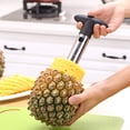thumbnail image 4 of Descorazonador de piña de acero inoxidable Premium, Cortador y Extractor de piña en rebanadas, rebanador, ¡cortador de piña fácil de usar! Pineapple Slicer-2 prendas XianweiShao 8390615105637, 4 of 5