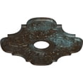 thumbnail image 3 of Ekena Millwork 17 3/4"OD x 3 1/8"ID x 1"P Peralta Ceiling Medallion (Fits Canopies up to 4 5/8"), Hand-Painted Bronze Blue Patina, 3 of 6