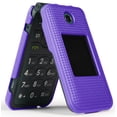 thumbnail image 4 of Case for Cingular Flip 4 (U102AA) / Cricket Debut Flip 2020 (U102AC) Case, Nakedcellphone Protective Hard Cover with Grid Texture - Purple, 4 of 10