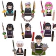 thumbnail image 3 of Bloques de construcción de dibujos animados de Demon Slayer, minifiguras de acción, muñecos, juguetes, Tanjiro, Nezuko, Zenitsu, Inosuke, Kanao, Sanemi, 3 of 4