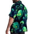 thumbnail image 3 of Alien Men's Short Sleeve Casual Printed Button Down Beach Shirts, 3 of 6
