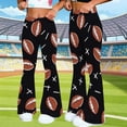 thumbnail image 4 of Cutuoiiu Women's Soft Plus Size American Football Prints Flare Yoga Pants Gifts, 4 of 9
