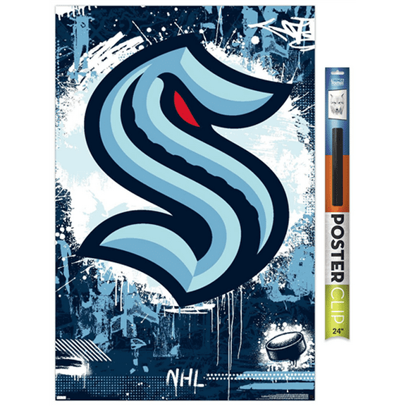 NHL Seattle Kraken - Maximalist Logo 23 Wall Poster, 22.375" x 34"