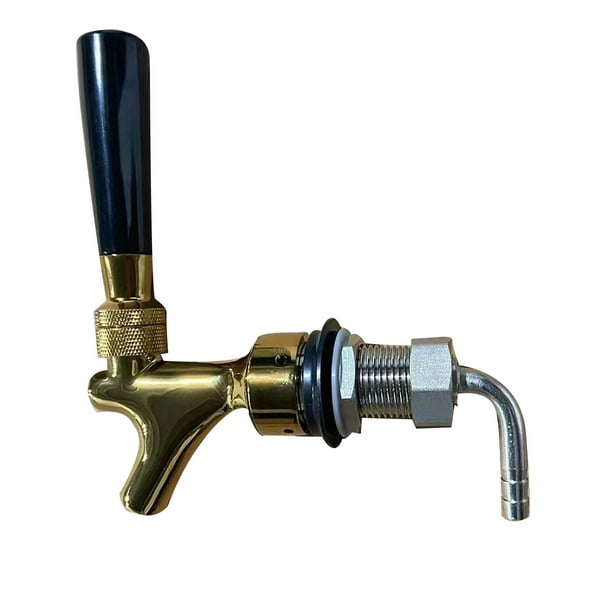 Grifo de cerveza de metal, grifo para barril, torres de cerveza, dispensador de botellas de vino, dorado