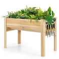thumbnail image 1 of Costway 48" Wood Raised Garden Bed w/Tool Hook Elevated Planter Stand w/Funnel Design, 1 of 10