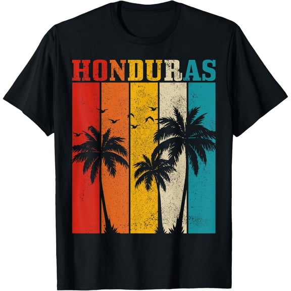 Playful Comfort Tee - Honduras Vintage Palm Trees Surfer Souvenir T-Shirt