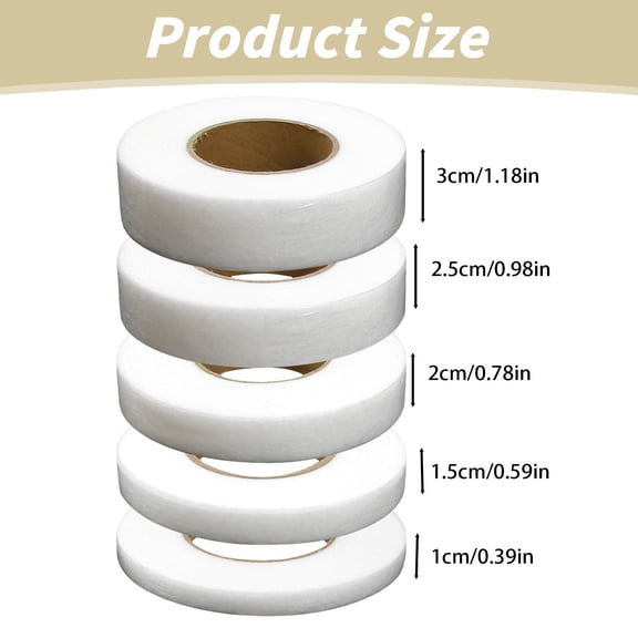 1 Roll of Shirt Adhesive Strips Folded Edge Tape Non Ironing and Non Sewing Pants Folded Edge Tape Double Fabric Tape Clothes Sewing Tape Adhesive Tape Easy To Peel 70 Yards 1 Roll
