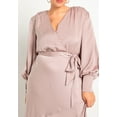 thumbnail image 4 of ELOQUII Women's Plus Size Satin Maxi Dress, 4 of 5