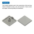 thumbnail image 4 of Unique Bargains Standard Plastic Square Aluminum Extrusion End Cap Grey 30x30mm Trolley, Fish Tank Rack, Storage Rack 40Pcs, 4 of 6