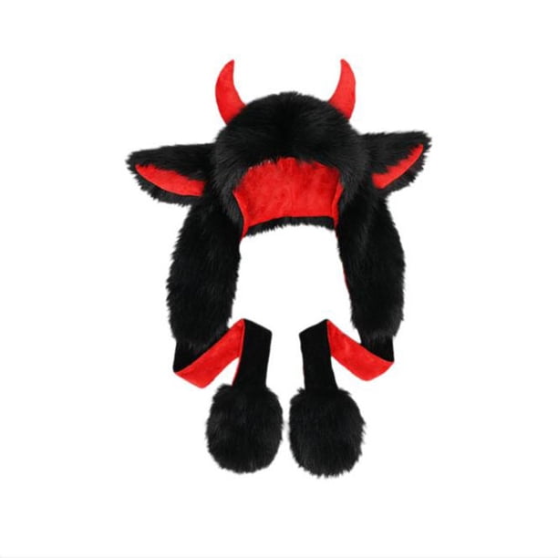 Sombrero de Invierno para Adultos, Sombrero de Oído Anime Yak con Piel Falsa, Linda Protección de Oído Al Aire Libre Y Accesorio de Disfraz de Moda para Fiestas
