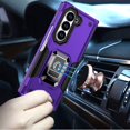 thumbnail image 2 of Designed for Samsung Galaxy Z Fold 6 Hybrid Cases with Magnetic Ring Holder Stand Kickstand Heavy Duty Rugged Drop Silicone Shockproof Phone Case Cover [Purple], 2 of 7