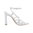 thumbnail image 2 of Sam Edelman Lela Bright White Ankle Strap Squared Open Toe Spool Heeled Sandals (Bright White, 8.5), 2 of 3