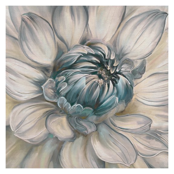 Masterpiece Art Gallery Daytime Dahlia Blue II By Studio Arts Canvas Art Print 35" x 35"
