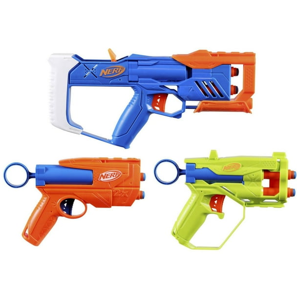 Nerf N Series Triple Action Pack, 3 Blasters, 12 Nerf N1 Darts