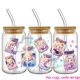 thumbnail image 3 of Pegatinas de transferencia de Anime japonés de 16 oz con protección UV DTF para vasos de cristal Libbey, calcomanías de transferencia impermeables, Sailor Moon Demon Slaye, 3 of 5