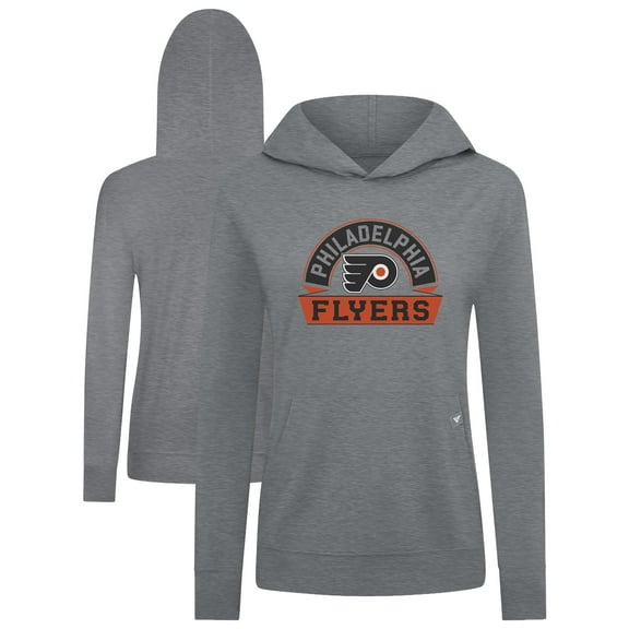 Women's Levelwear Gray Philadelphia Flyers Relay Banner Arch Pullover Hoodie
