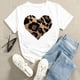 thumbnail image 2 of Camisetas estampadas de dibujos animados para mujer, camisetas de moda de verano, Tops de leopardo con corazón de amor, camiseta de manga corta para vacaciones 2022, 2 of 4