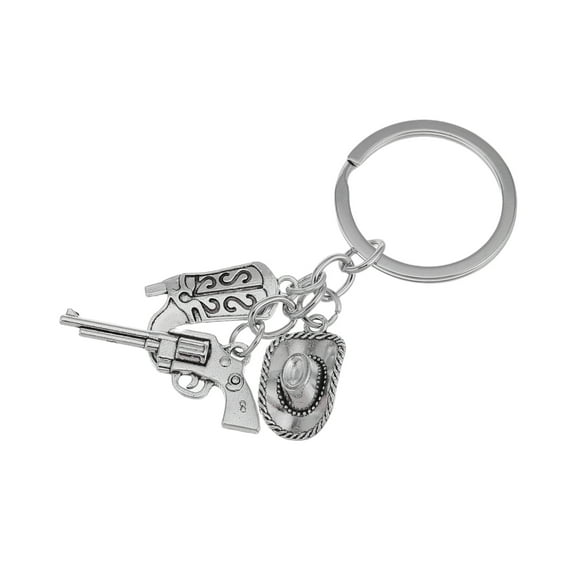 LULULION Cowboy Boot Accessories Alloy Western Keychain Pendant for Outdoor Adventure 1Pack