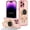 Pink, variant on for iPhone 15 Pro Case Cute 6D Astronaut Phone Case with Stand Luxury Plating Case Cover Slim Fit Shockproof Bumper Protective Electroplated Case for iPhone 15 6.1 inch,Black