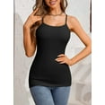 thumbnail image 6 of Charmo 3-packs Cotton Scoop Neck Tank Tops for Womens Adjustable Spaghetti Strap Undershirts Basic Camisole with Shelf Bra, 6 of 9