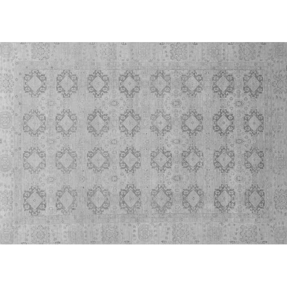 Ahgly Company Indoor Rectangle Oriental Gray Traditional Area Rugs, 7' x 9'