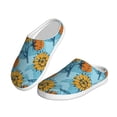 thumbnail image 2 of Haiem Sunflowers Print Women's Fuzzy Memory Foam House Slipper Cozy Home Footwear Non-slip Winter Slippers-42/43, 2 of 7