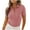 Tops for Women Plus Size-Pink, variant on Homenesgenics Tops for Women Plus Size,Tunic Tops for Women,Crop Tops for Women Women's Solid Color Casual Business office Blouses Button Up Turndown Collar Short Sleeved Tops Blue L