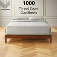 thumbnail image 4 of 21 Inch Extra Deep Pockets -Full Giza 1000-Thread-Count Cotton 6-PC Sheet Set - Silver Grey, 4 of 7