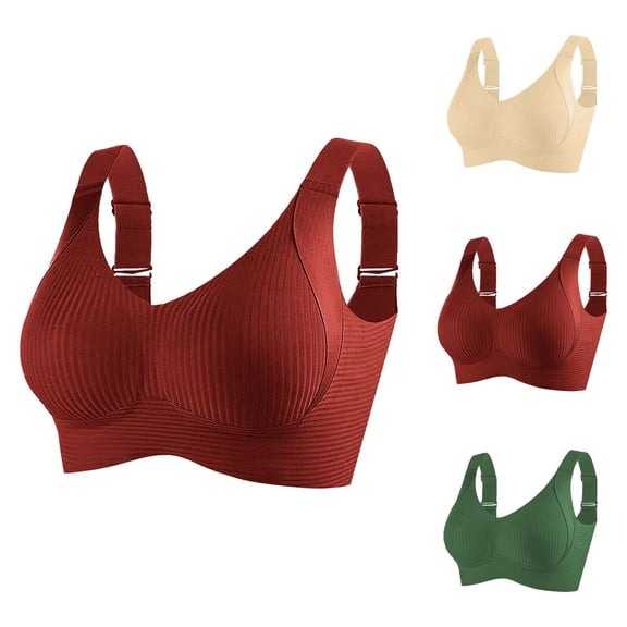 Minimizer Bras for Women Plus Size Seamless Anti Sagging Full Coverage Push Up Bralette Everyday Bra