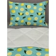 thumbnail image 3 of Lemons Comforter & Sham Bedding Set, Tropical Citrus Slices Rhythmic Summer Tasty Continuous Pattern, 3 pcs Duvet Set Microfiber Filling Quilt, 5 Sizes, Emerald Pastel Yellow, by Ambesonne, 3 of 4