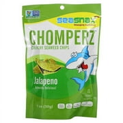 SeaSnax, Chomperz, Crunchy Seaweed Chips, Jalapeno, 1 oz Pack of 4