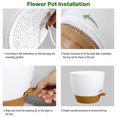 thumbnail image 6 of West Bay 12" 10" 9" Large Self Watering Plant Pots, 3 Pack Flower Pots Planters with Multi Mesh Drainage Holes for Indoor Outdoor Garden Plants and Flowers (White), 6 of 8