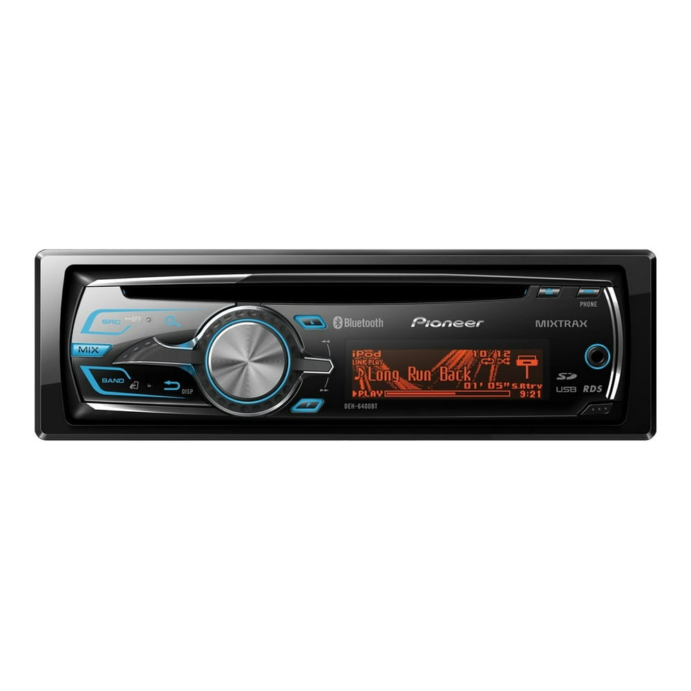 Pioneer DEH6400BT Car CD/MP3 Player, 88 W RMS, iPod/iPhone Compatible