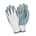 thumbnail image 2 of Safety Zone Nitrile Coated Knit Gloves - Nitrile Coating - Extra Large Size - Gray, White - Durable, Flexible, Comfortable, Knitted, Breathable - For Industrial - 12 / Dozen, 2 of 2