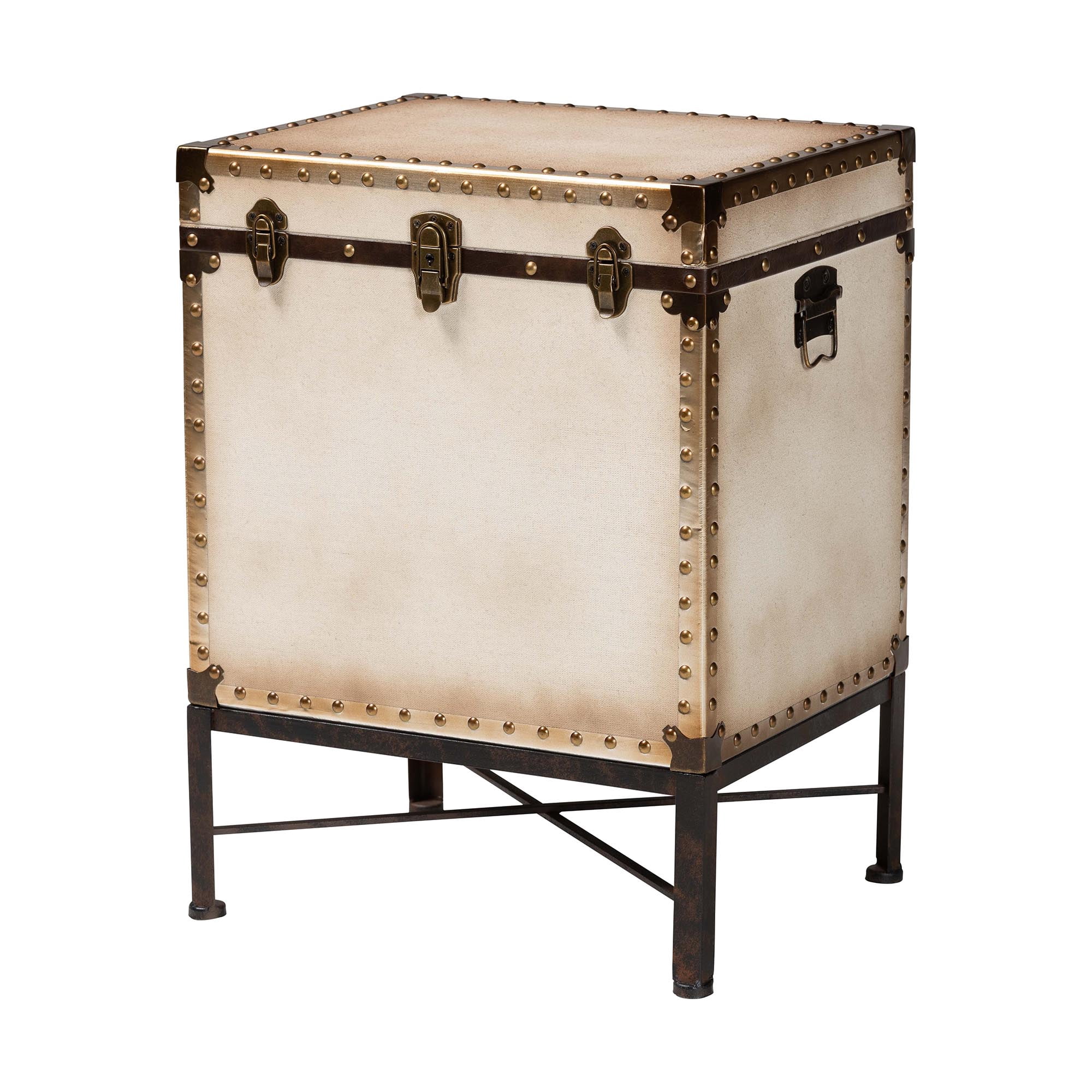 Baxton Studio Laura Vintage Trunk, Bronze