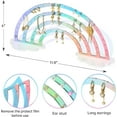 thumbnail image 5 of NiHome Iridescent Earrings Holder 74 Holes Display Rainbow Iridescent Ear Studs Jewelry Show Rack Stand Organizer Holder Plastic Clear Acrylic Earring Rack Holder Organizer for Girl Women, 5 of 8