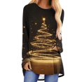 thumbnail image 2 of FDGIU Christmas Graphic Tops for Women - Loose Fit Tunic Blouses with Season Snowflake Print, Fall Holiday Tees,Funny Christmas Long Sleeve Tops, 2 of 5