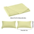 thumbnail image 3 of Vfedsrsge Grass Green 3-Piece Queen Microfiber Sheet Set - Deep Pocket, Fade Resistant, Easy Care with 2 Pillowcases, Machine Washable Solid Color Bedding, 3 of 6