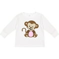 thumbnail image 3 of Inktastic Monkey Girls Long Sleeve Toddler T-Shirt, 3 of 5